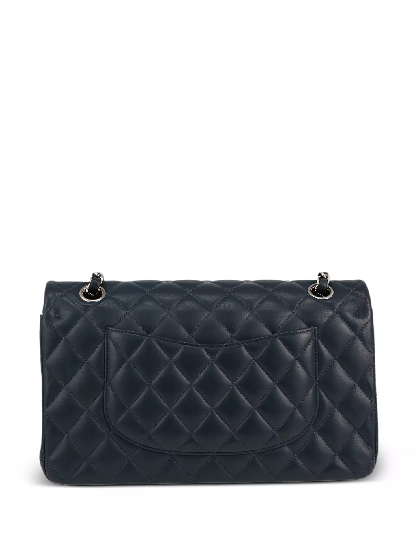 Preowned Chanel Caviar Double Flap Bag Medium – Black Leather with Silver Hardware, Series 11