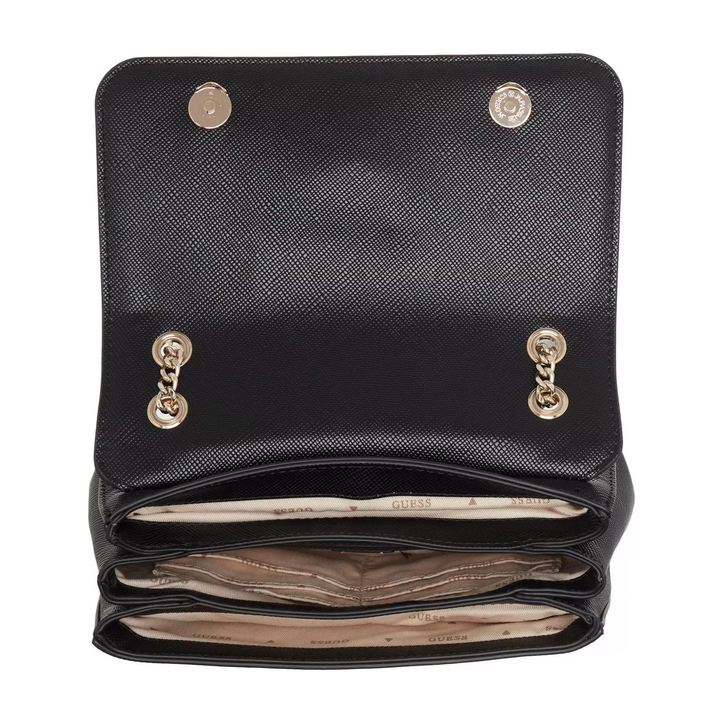 Guess Women’s Classic Black Shoulder Bag – PU Leather Chic Handbag for Fall & Winter