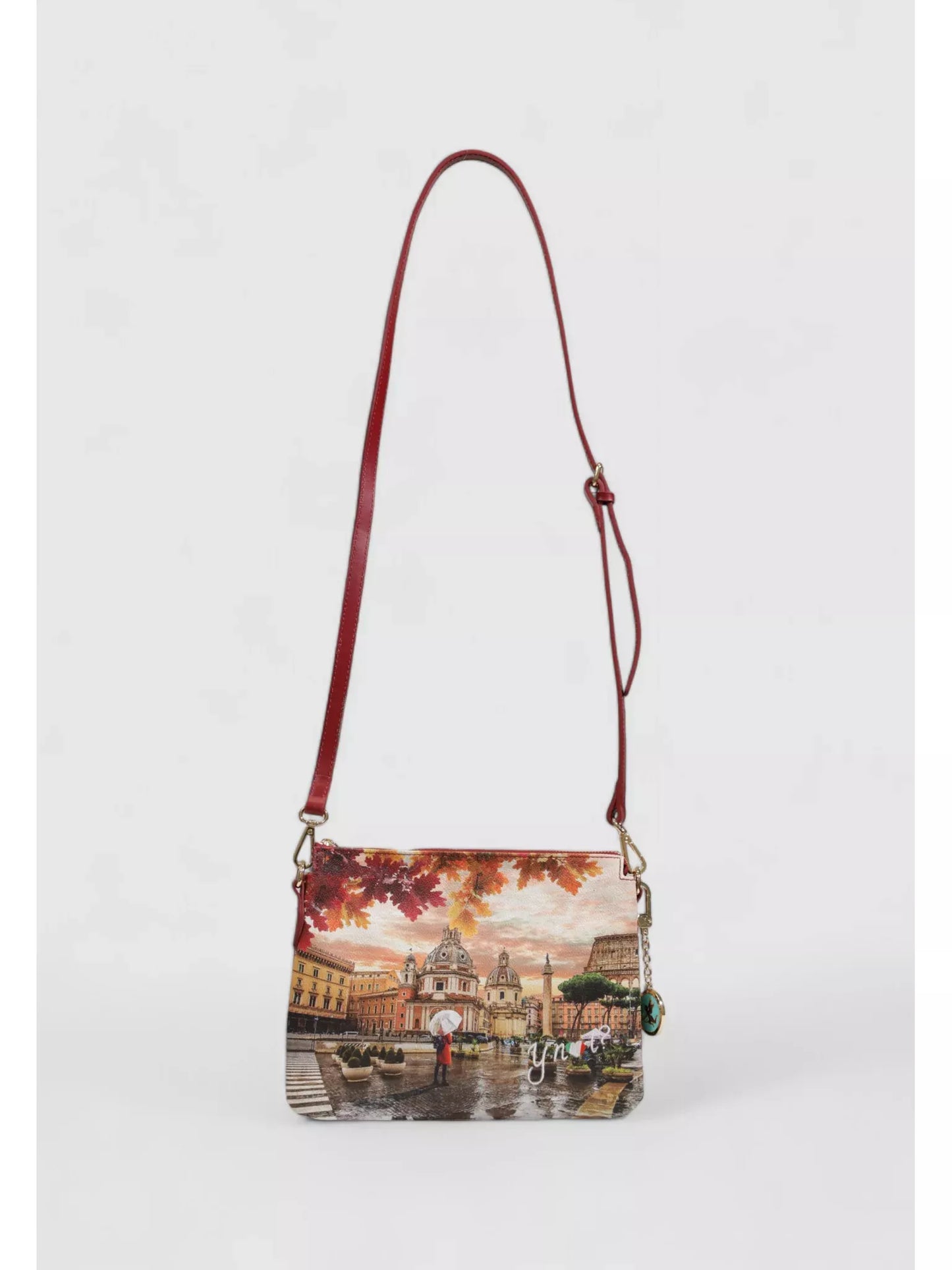 Y Not? Red & Beige Printed Women’s Shoulder Bag – Chic Fall/Winter Accessory