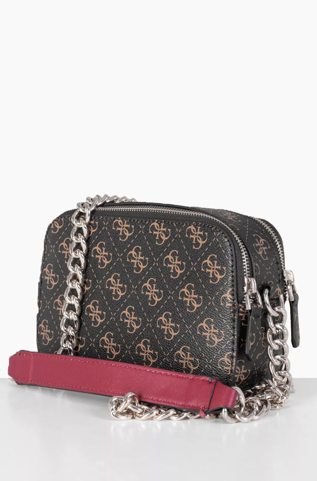 Guess Women’s Brown Print Shoulder Bag – Stylish Fall/Winter Handbag