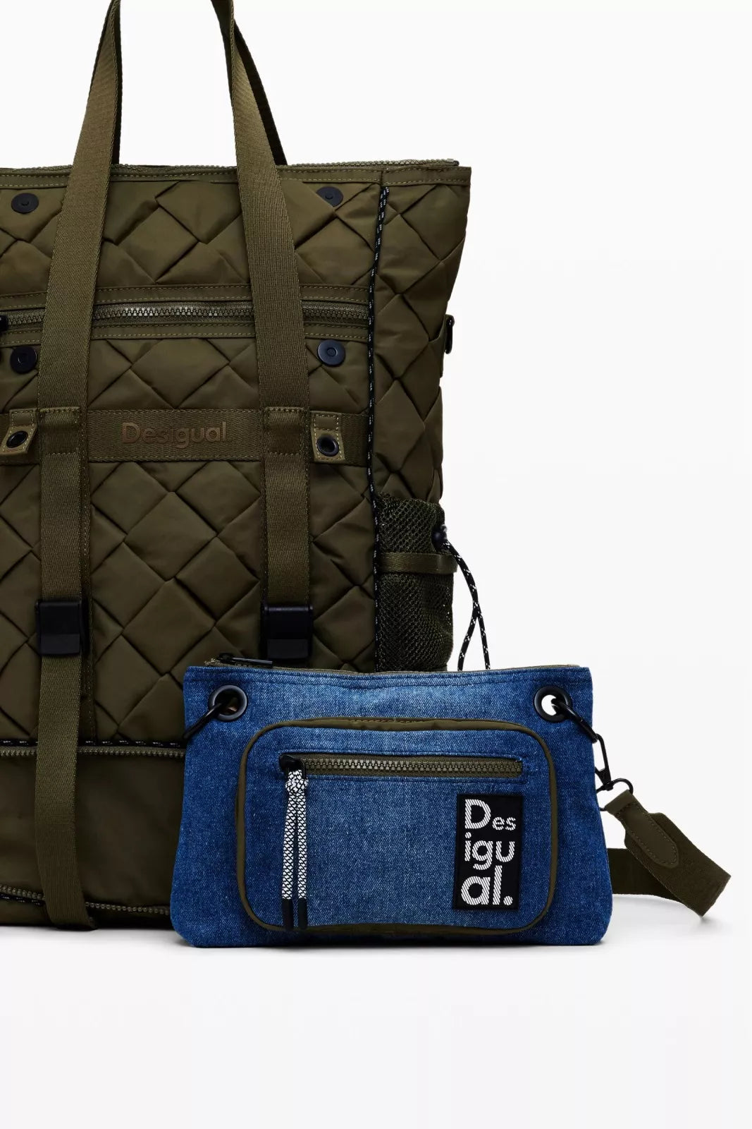 Desigual Women’s Green Handbag with Zip Closure