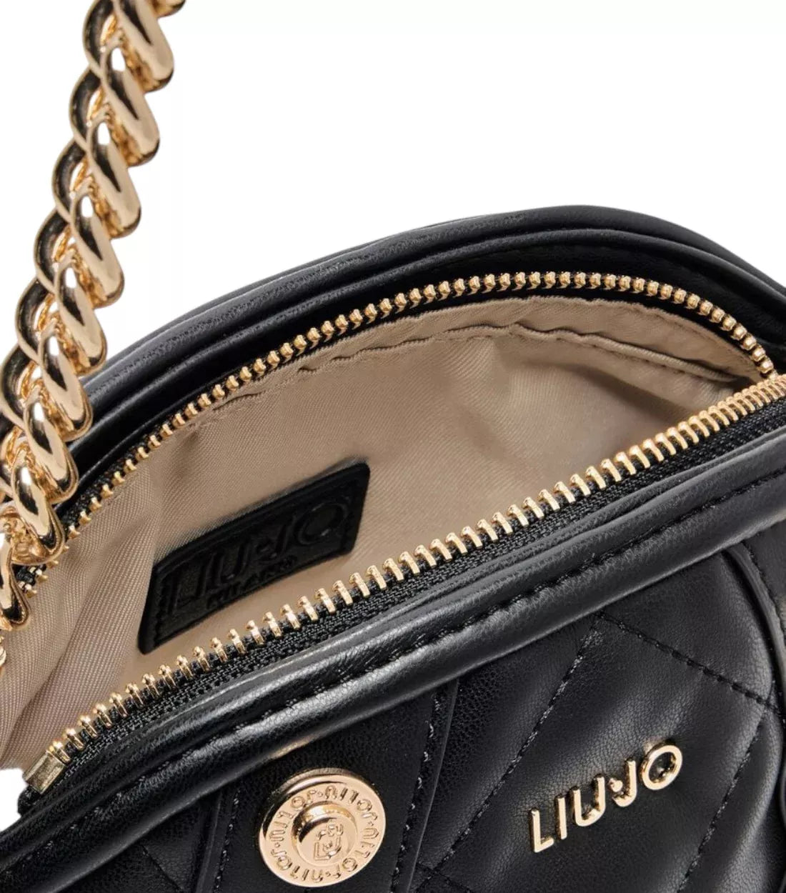 Liu Jo Women’s White Shoulder Bag with Zip Fastening – Elegant Minimalist Spring/Summer Essential