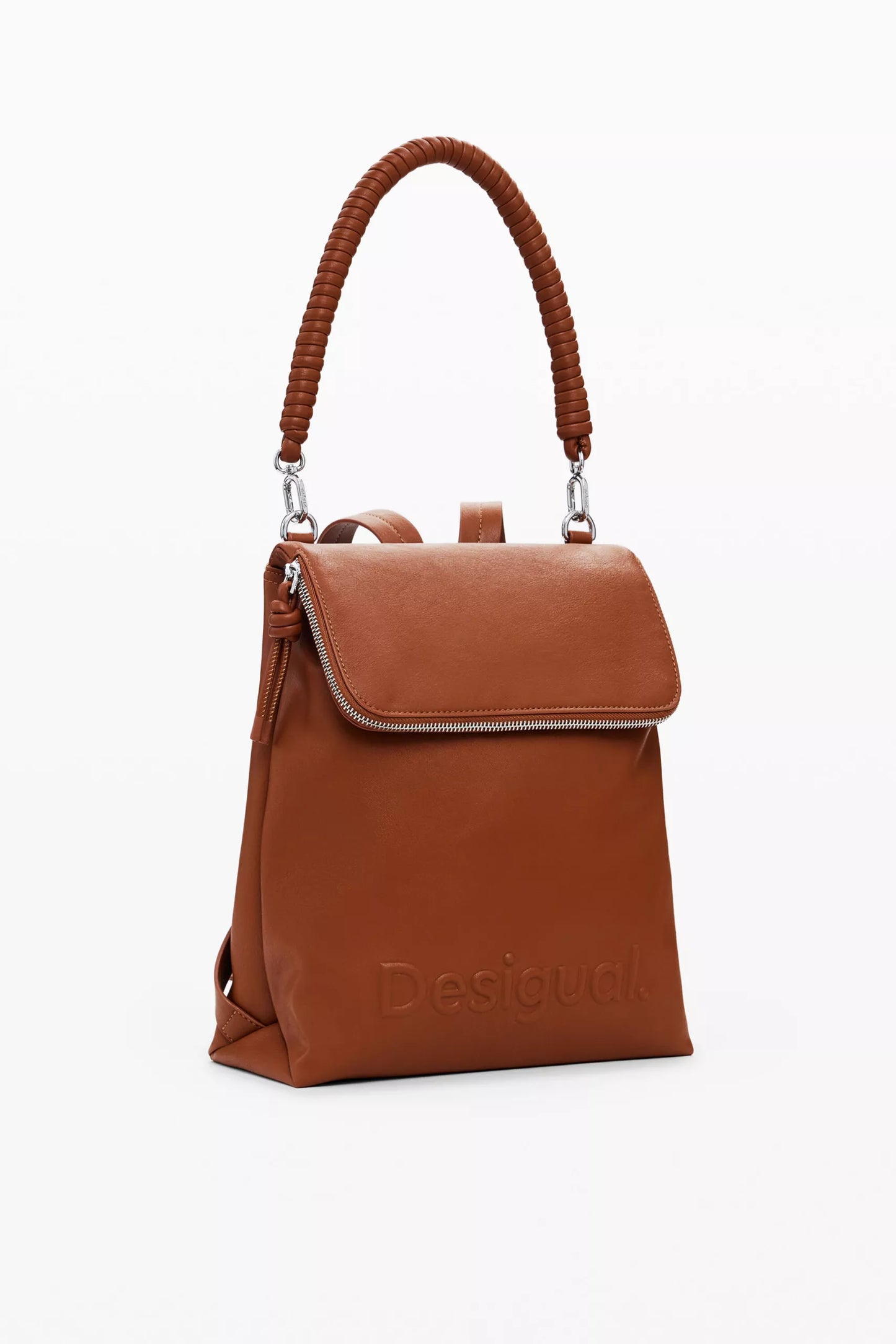 Desigual Women’s Brown Handbag with Zip Closure