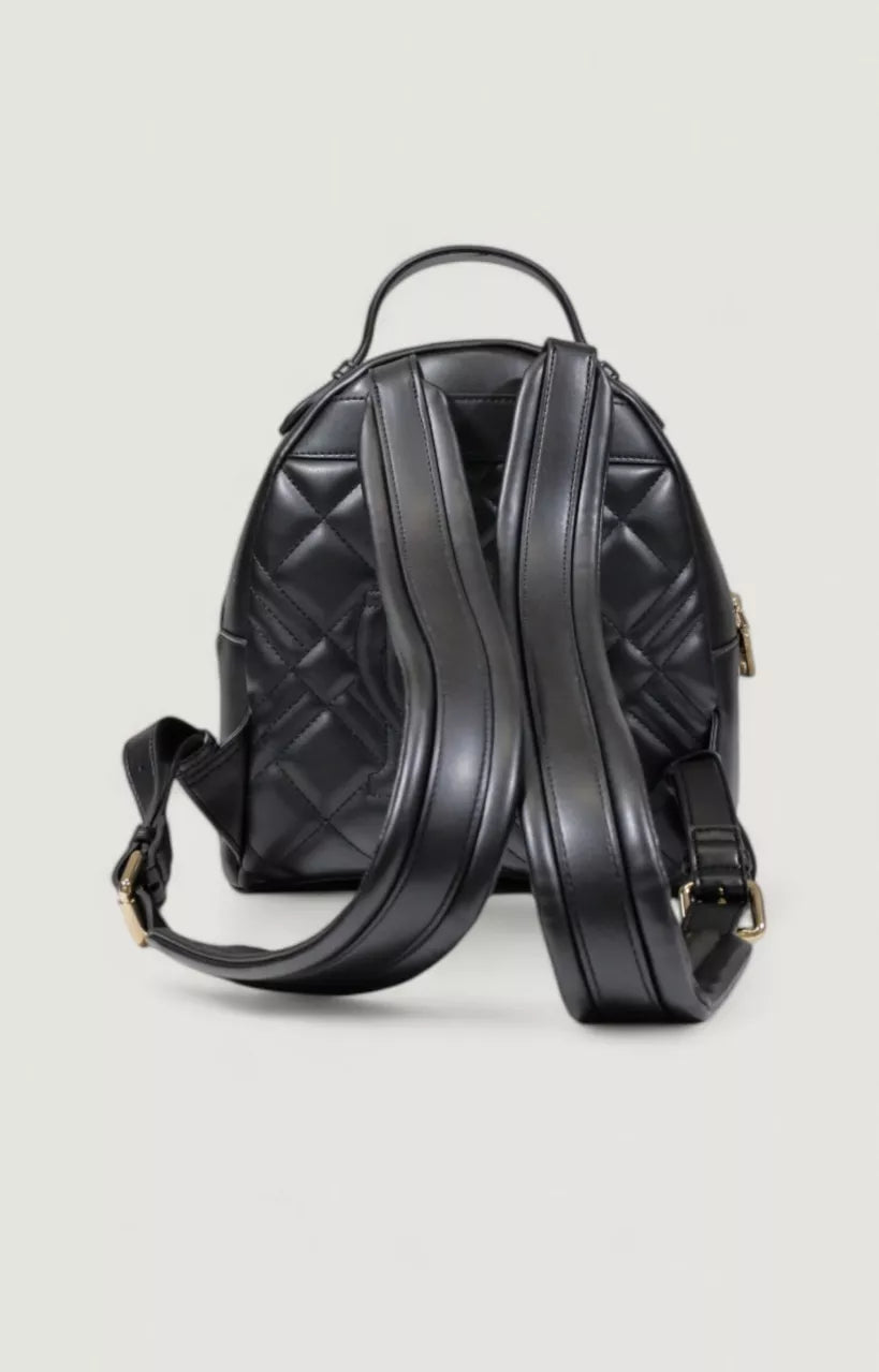 Love Moschino Women’s Black Rucksack with Zip Pockets