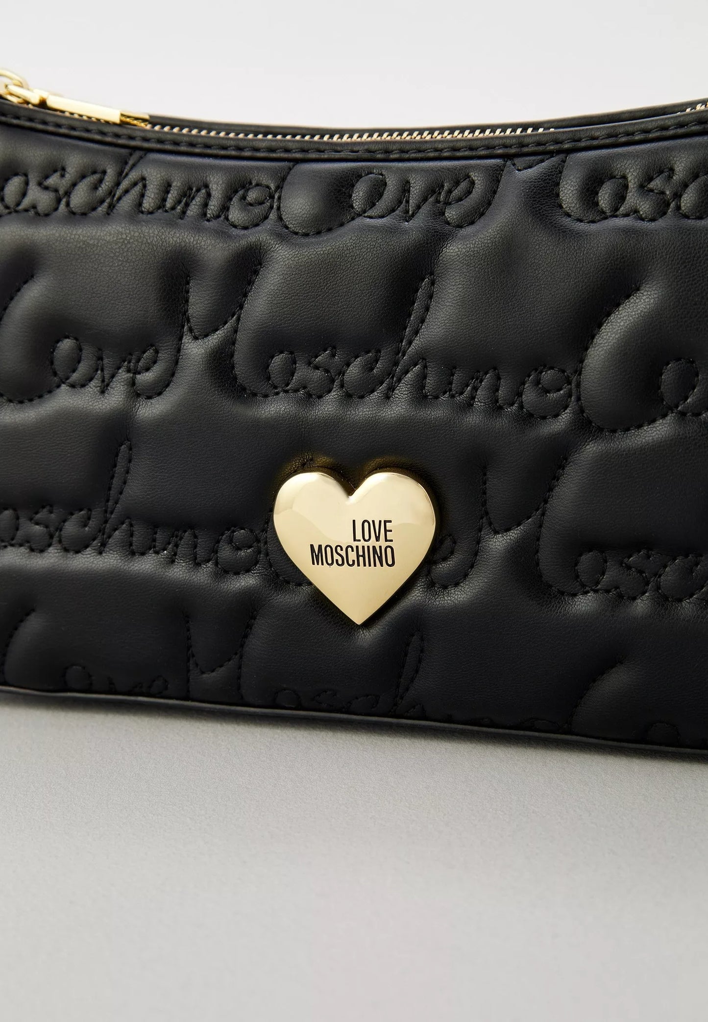 Love Moschino Women’s Black Handbag – Elegant Plain Zip Closure