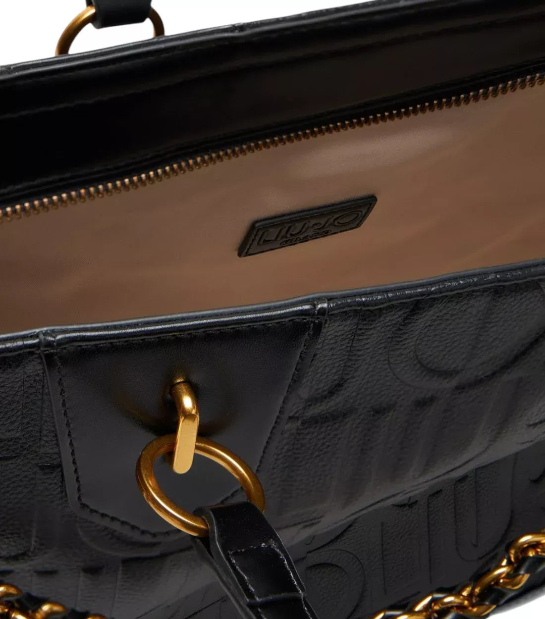 Liu Jo Women’s White/Black Print Handbag – Versatile Shoulder & Handbag