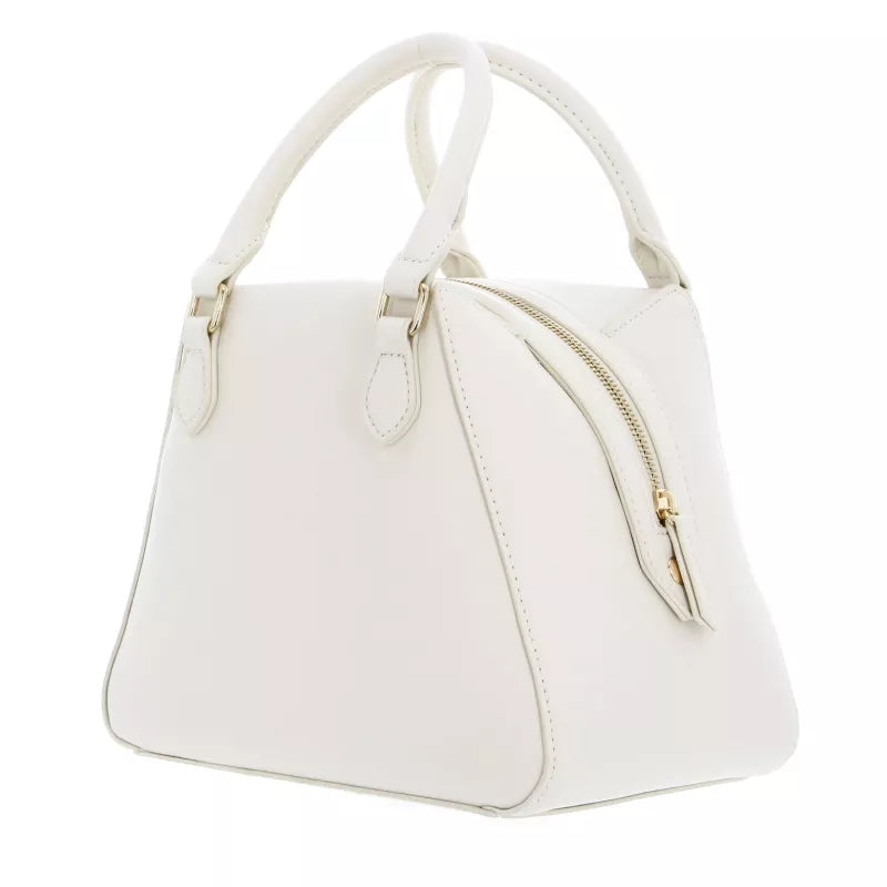 Valentino White Handbag with Dual Handles and Adjustable Shoulder Strap