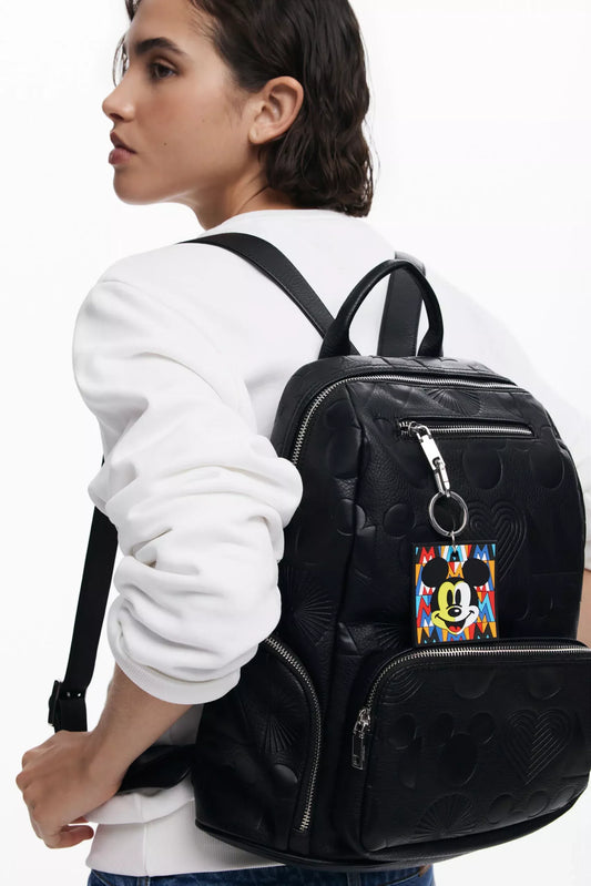 Desigual Women’s Black Rucksack with Zip Pockets – Sleek Spring/Summer Backpack