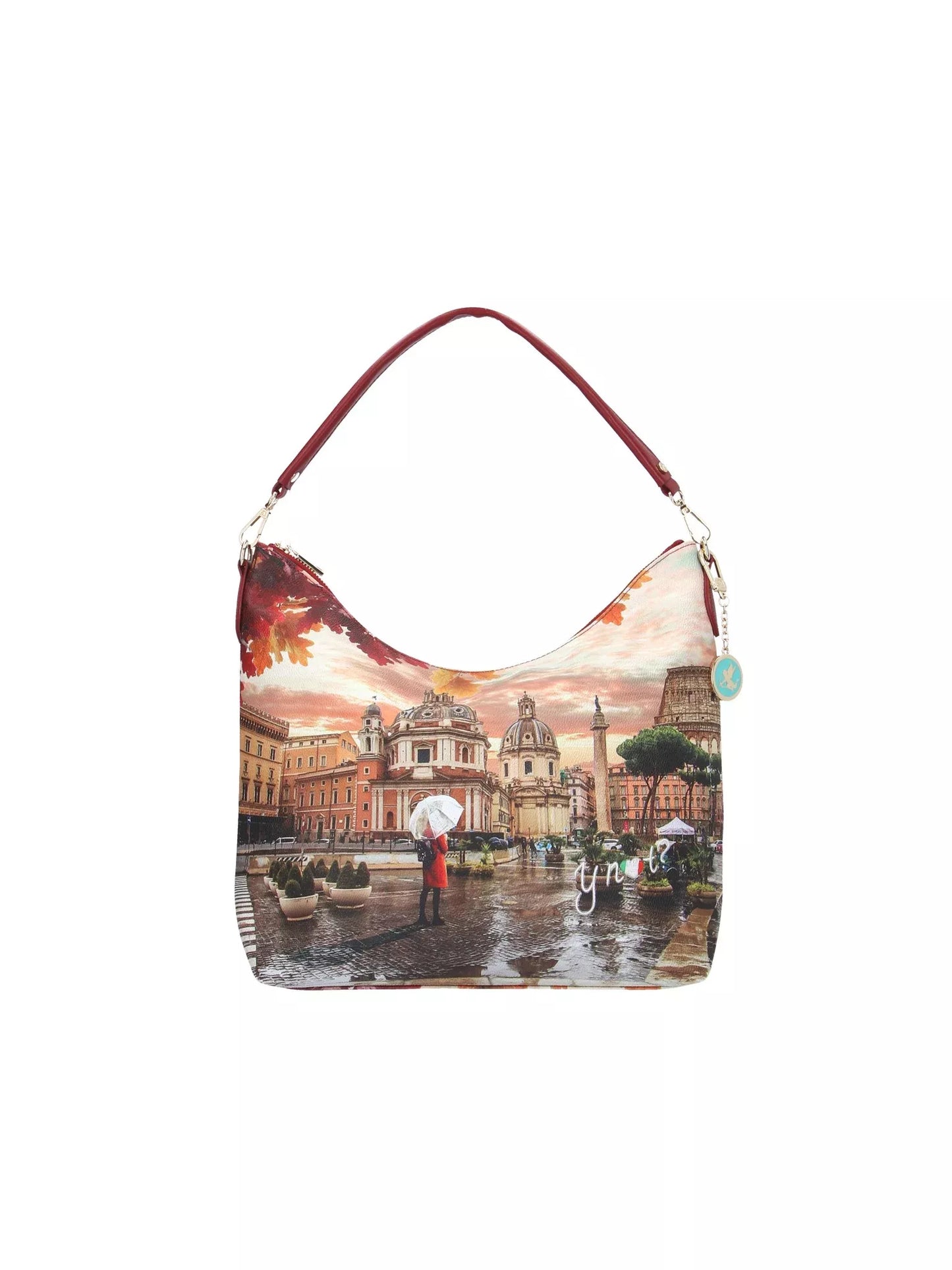 Y Not? Women’s Red & Beige Printed Handbag – Fall/Winter Fashion Bag