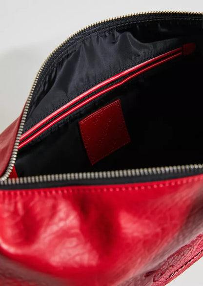 Desigual Expandable Red Handbag – Adjustable Strap & Logo Detail
