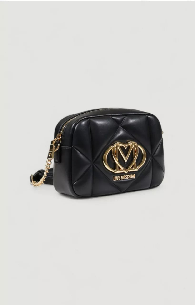 Love Moschino Women’s Handbag – Sleek Plain Design with Zip Closure