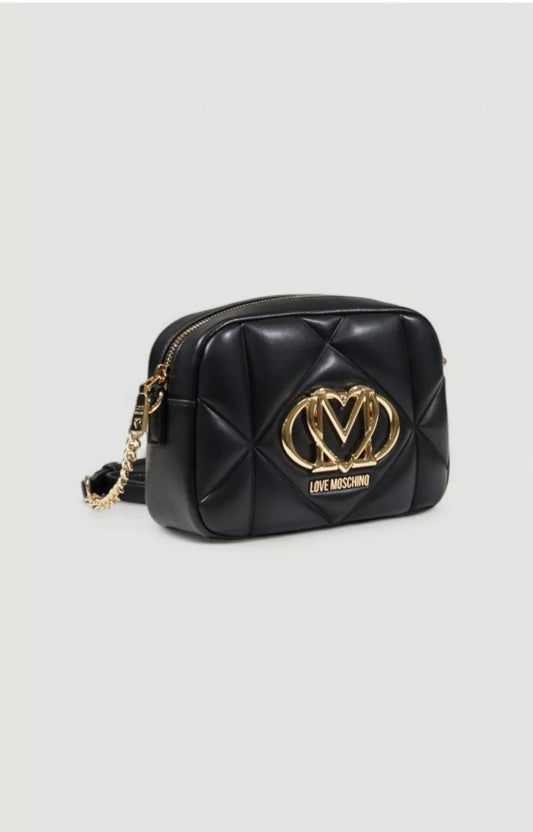 Love Moschino Women’s Handbag – Sleek Plain Design with Zip Closure
