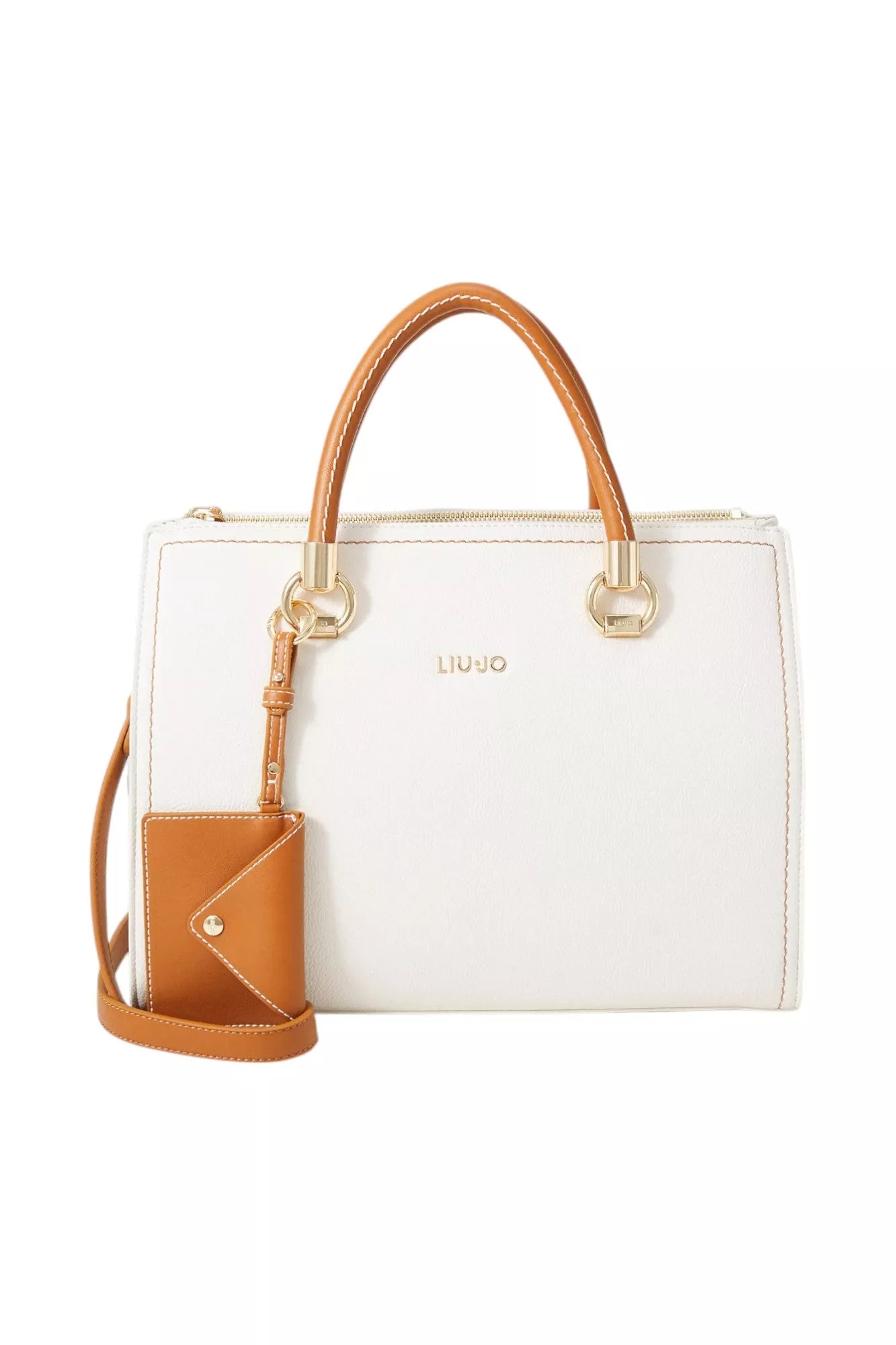 Liu Jo Women’s Plain White Handbag with Zip Fastening