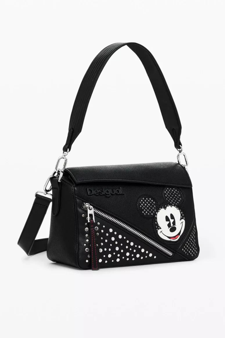 Desigual Women’s Black Print Handbag with Adjustable Shoulder Strap – Fall/Winter Chic