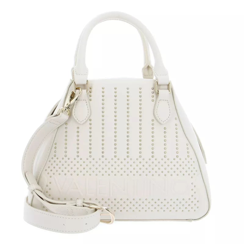 Valentino White Handbag with Dual Handles and Adjustable Shoulder Strap