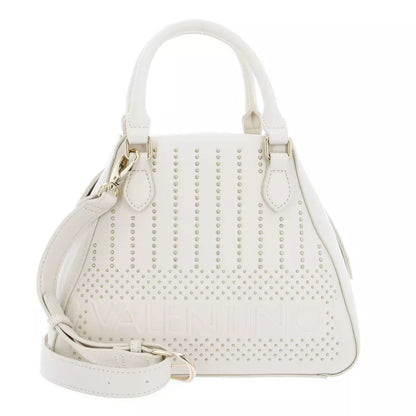 Valentino White Handbag with Dual Handles and Adjustable Shoulder Strap