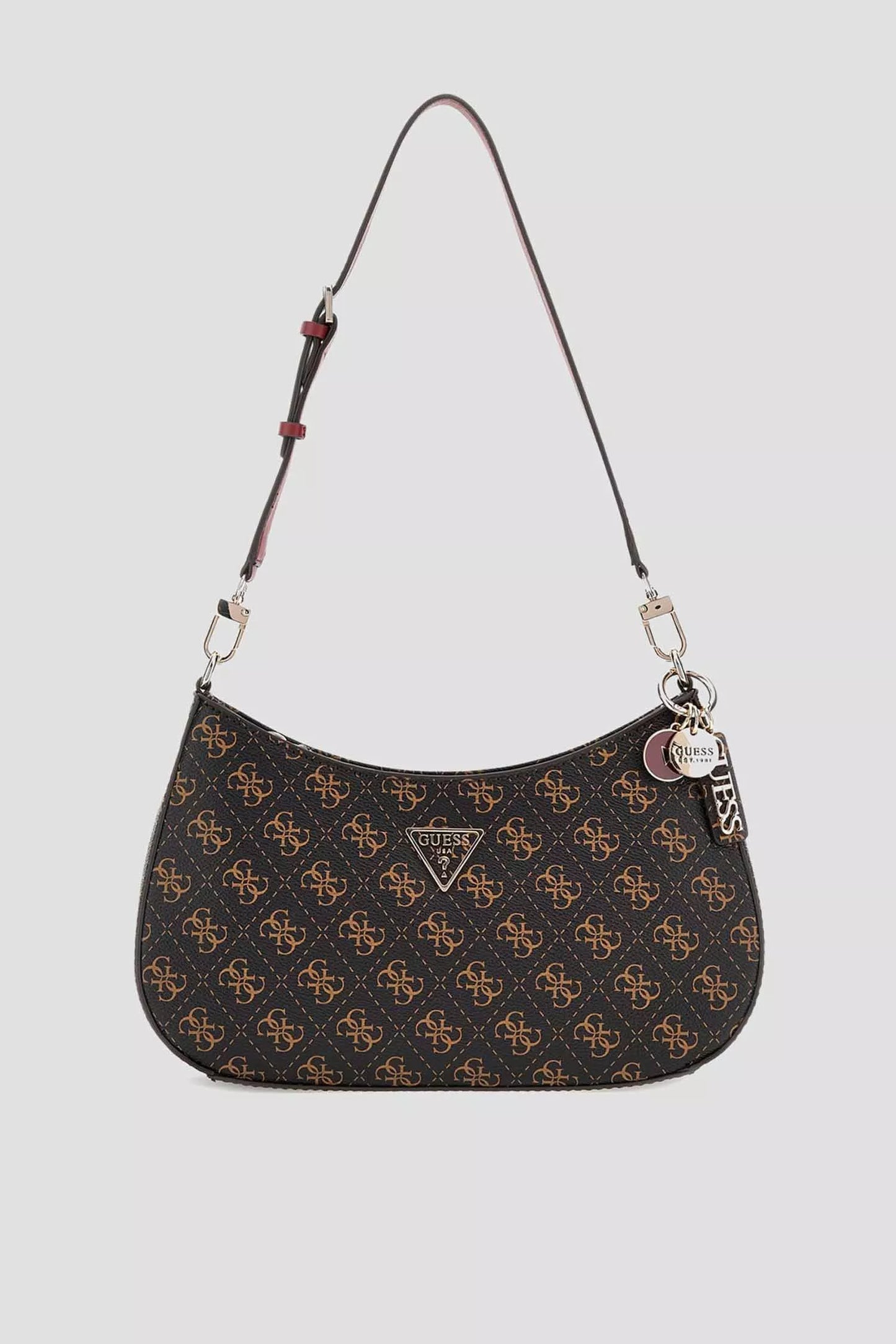 GUESS Women’s Brown Printed Shoulder Bag – Fall/Winter Premium Collection