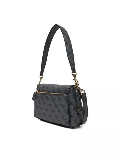 GUESS Women’s Grey Printed Handbag – Elegant Fall/Winter Everyday Bag