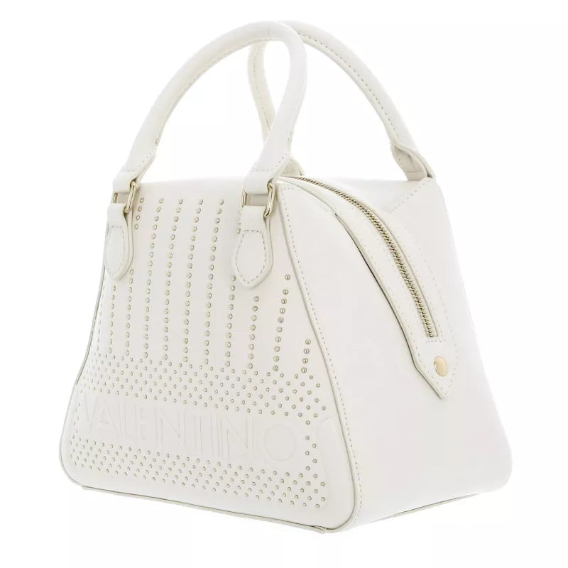 Valentino White Handbag with Dual Handles and Adjustable Shoulder Strap