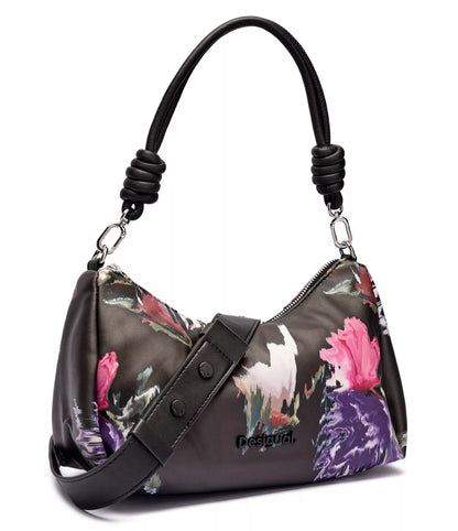 Desigual Women’s Floral Black Handbag with Shoulder Strap