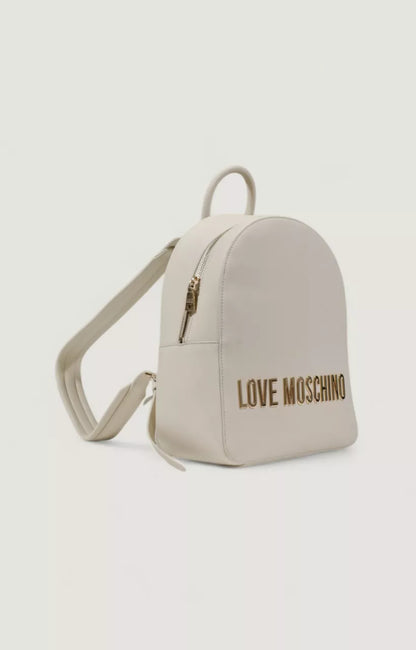 Love Moschino Women’s Minimalist Plain Rucksack with Zip – Modern, Lightweight & Stylish