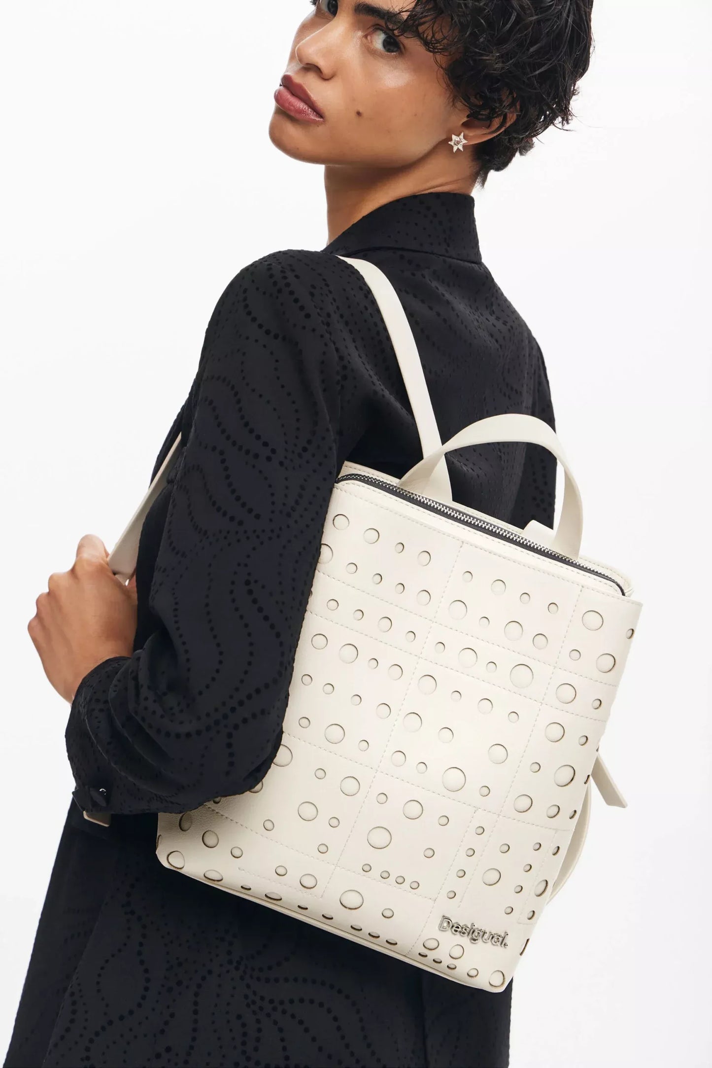 Desigual Women’s Beige Rucksack – Fall/Winter Functional Bag