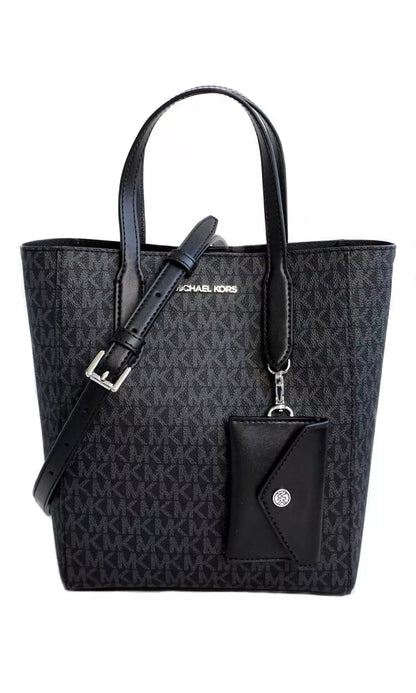 Michael Kors Women’s Black Print Handbag – Shoulder Strap, Button Closure & Inside Pocket | Fall/Winter Edition