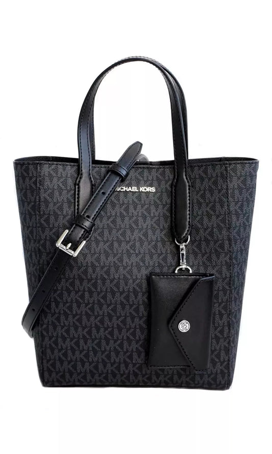 Michael Kors Women’s Black Print Handbag – Shoulder Strap, Button Closure & Inside Pocket | Fall/Winter Edition