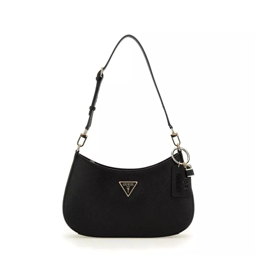 Guess Women’s Black Faux Leather Handbag – Timeless Fall/Winter Luxury