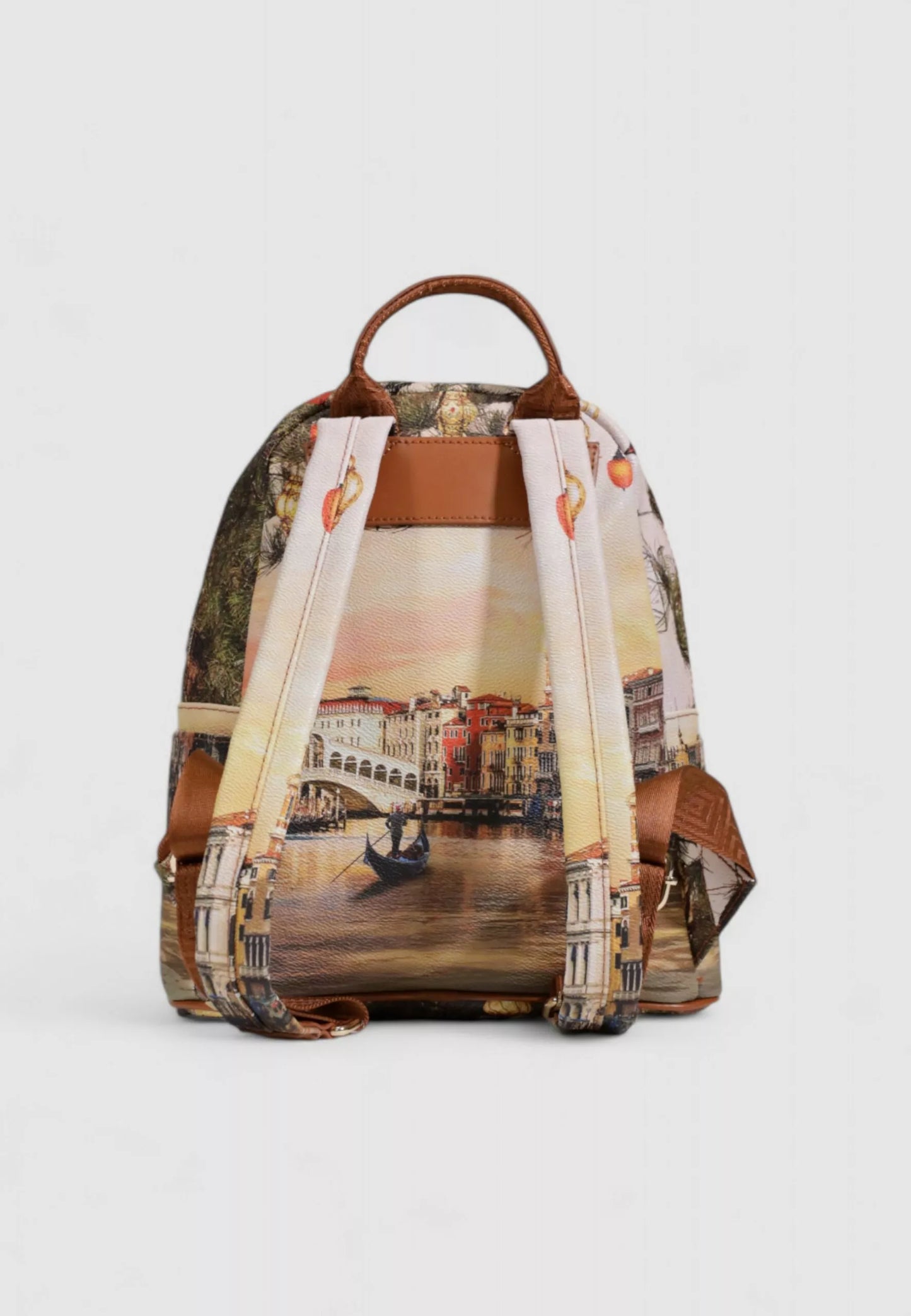 Y Not? Women’s Beige Printed Handbag with Zip Closure – Fall/Winter Tote