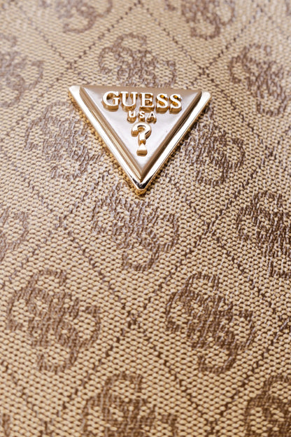 Guess Women’s Beige Printed Handbag – Chic Fall/Winter Essential