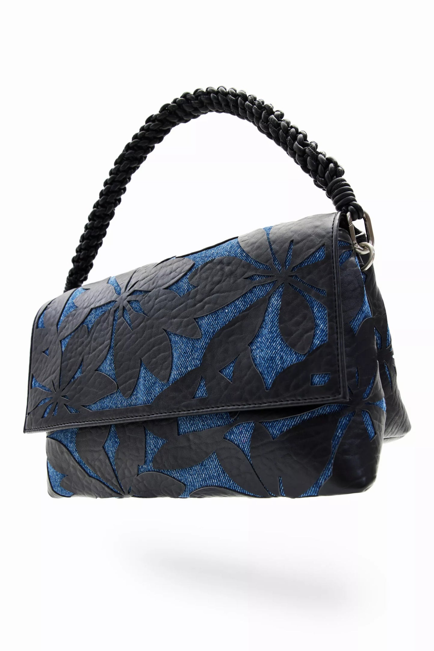 Desigual Black and Blue Bag with Adjustable Strap & Multiple Compartments