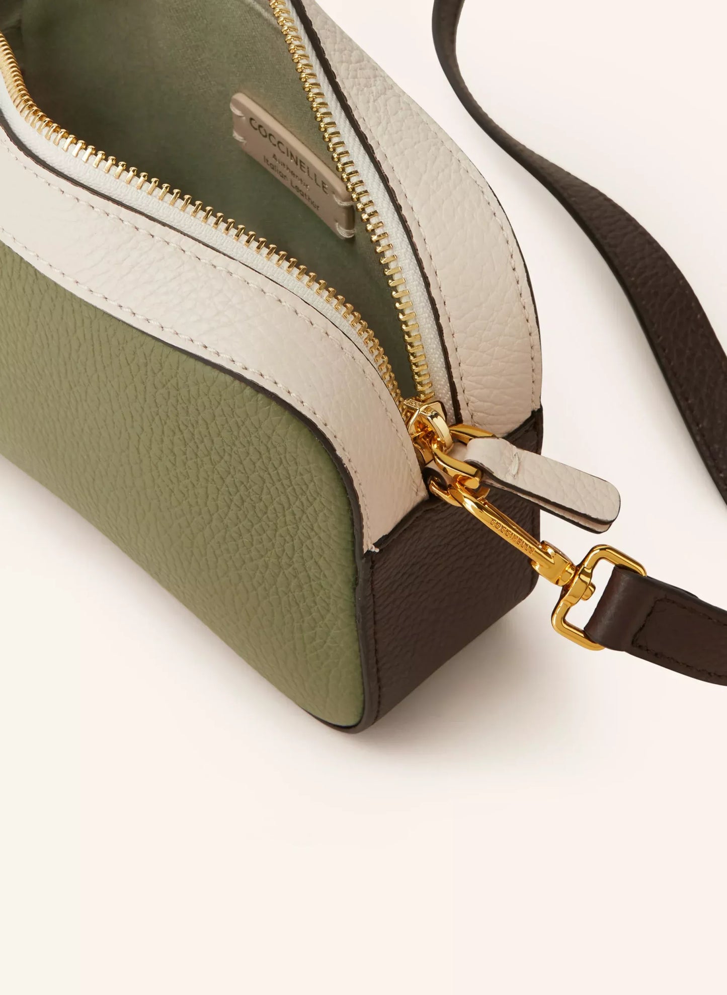 Coccinelle Women’s Green Leather Shoulder Bag