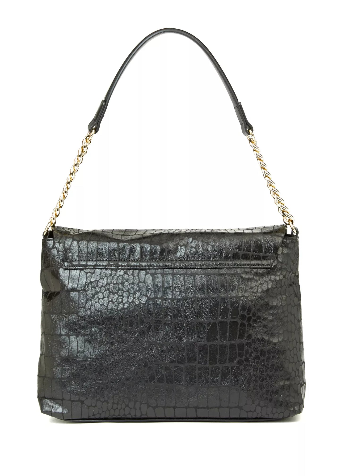 Love Moschino Black Shoulder Bag – Elegant Clip Closure