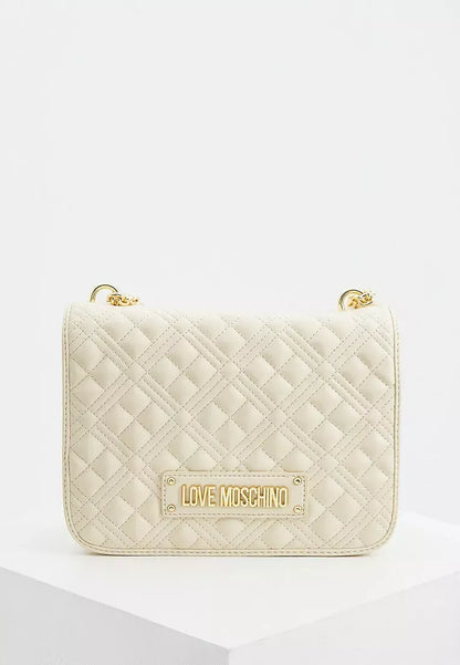 Love Moschino Beige Shoulder Bag for Women – Elegant, Minimalist & Versatile Everyday Bag