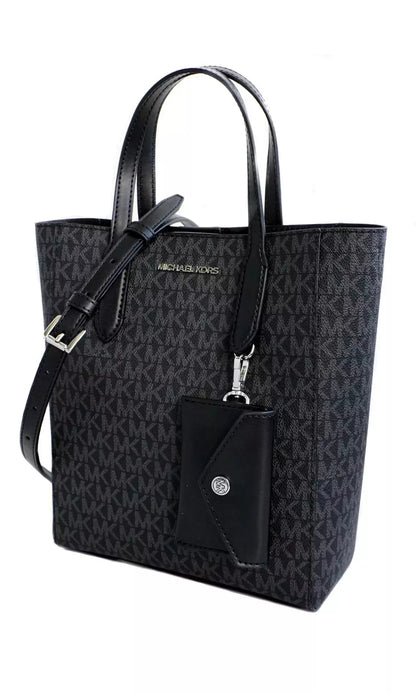 Michael Kors Women’s Black Print Handbag – Shoulder Strap, Button Closure & Inside Pocket | Fall/Winter Edition