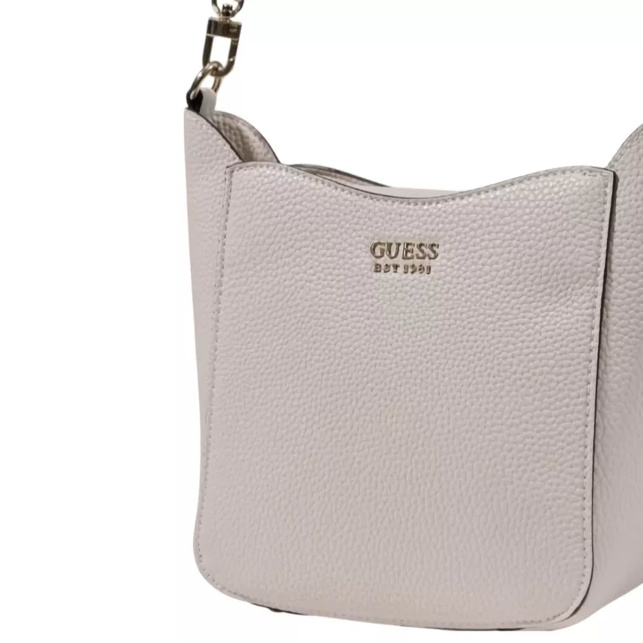 Guess Women’s White Little Bag – Compact Spring/Summer PU Handbag