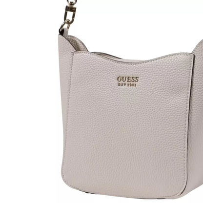 Guess Women’s White Little Bag – Compact Spring/Summer PU Handbag