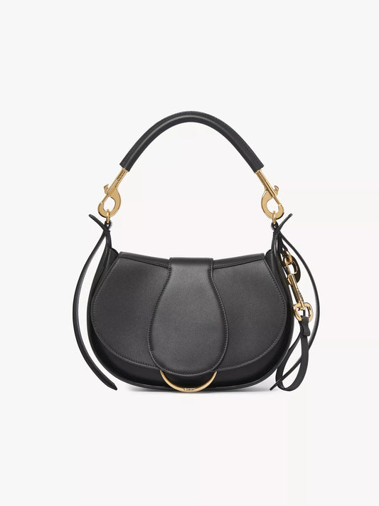 Chloé Ride Black Leather Shoulder Bag – Versatile Handheld & Crossbody
