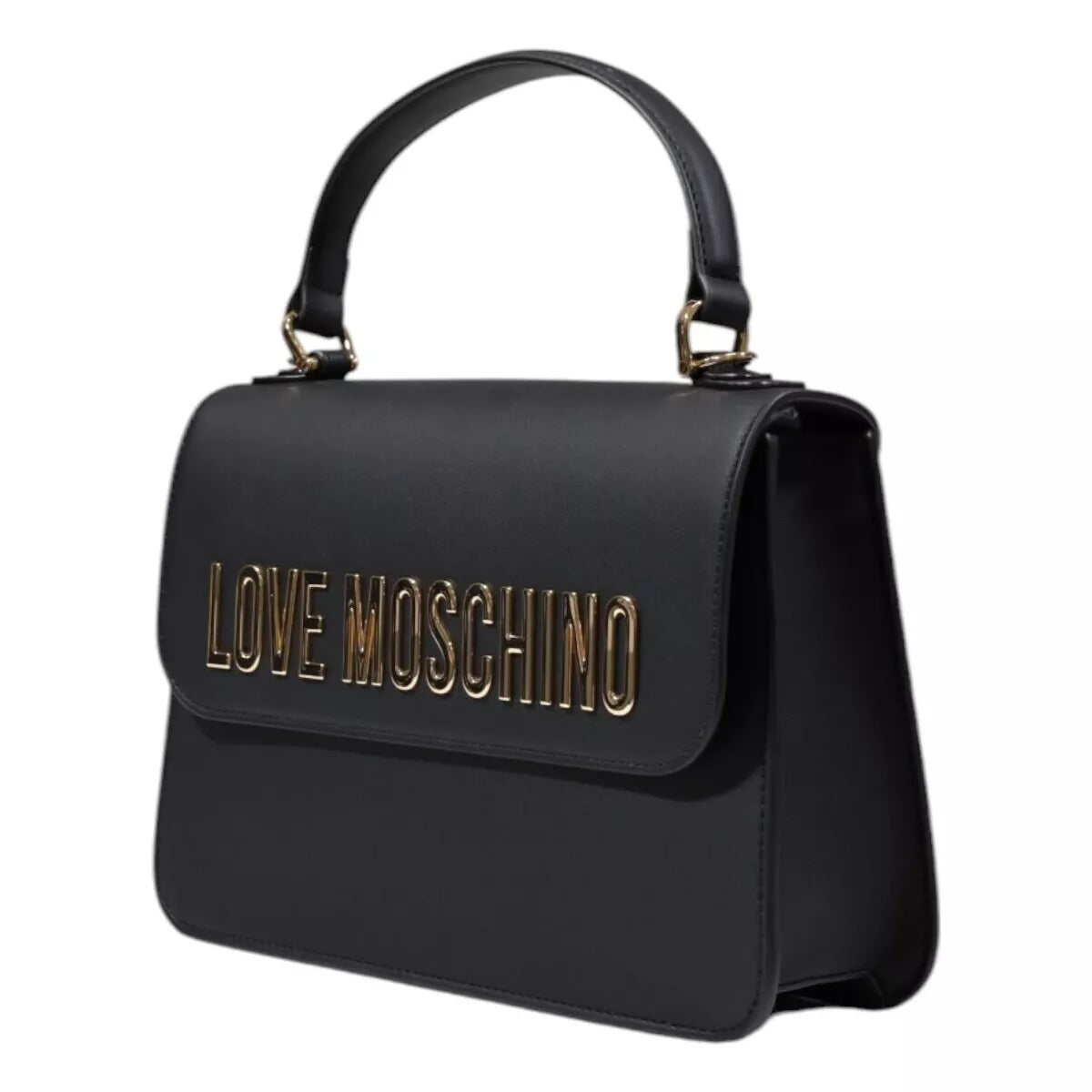 Love Moschino Women’s Black Handbag with Clip Fastening