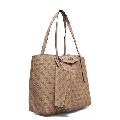 Guess Women’s Brown Handbag with Inner Pouch