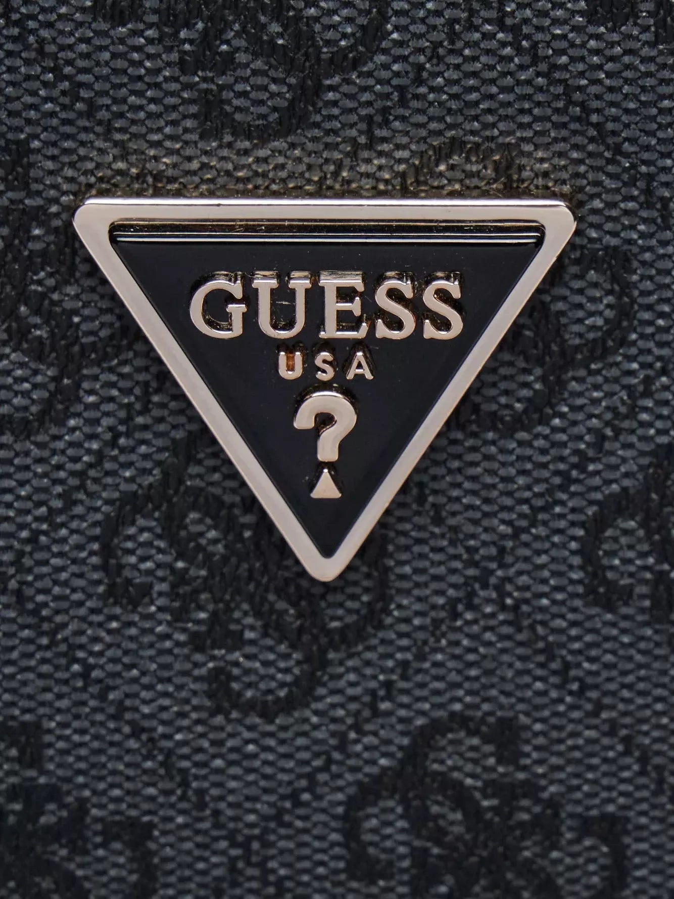 Guess Women’s Grey Printed Handbag – PU Leather Shoulder Bag with Top Handle & Detachable Strap