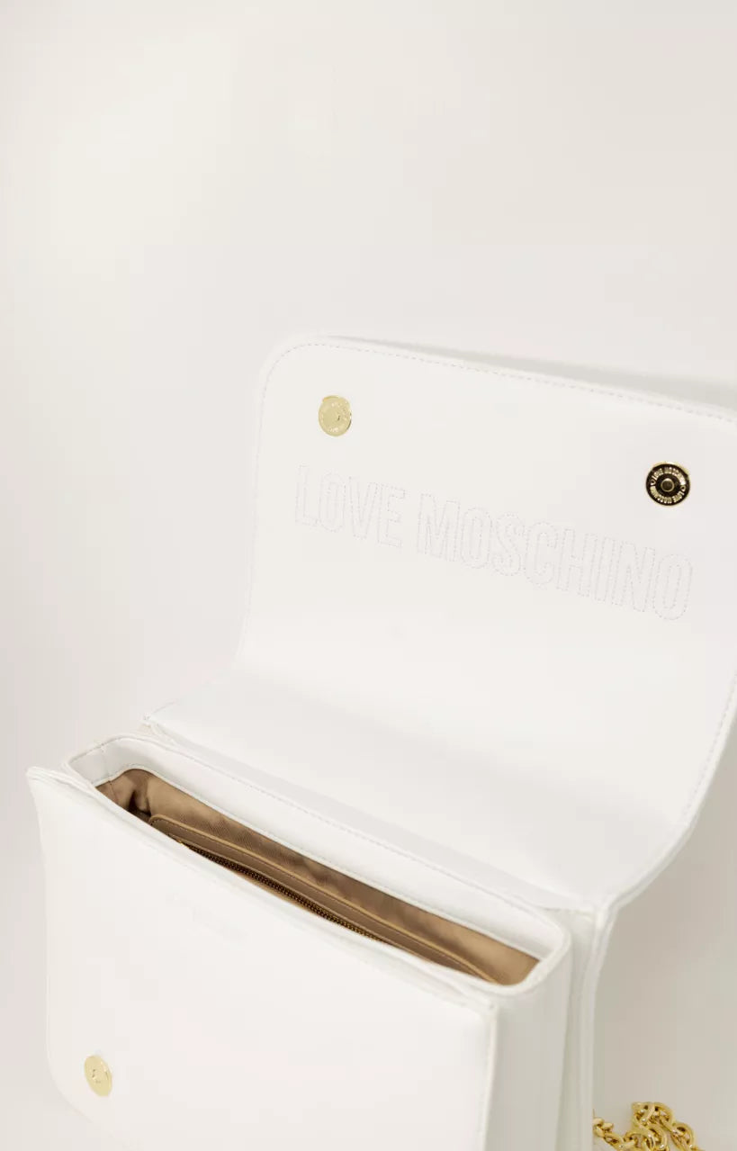 Love Moschino Women’s White Bag – Elegant & Chic Faux Leather