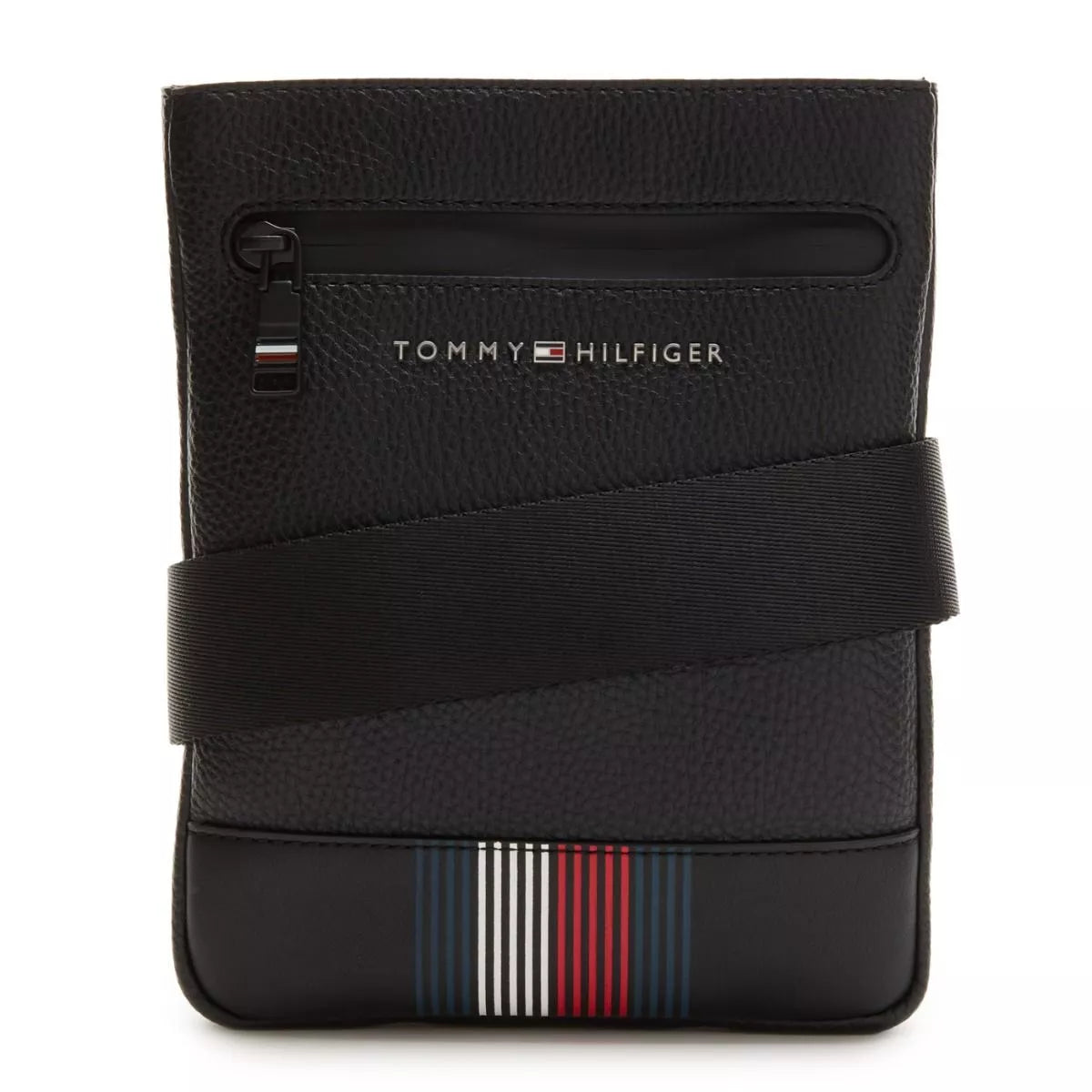 Tommy Hilfiger Black Polyethylene Tote Bag – Durable, Stylish Everyday Handbag