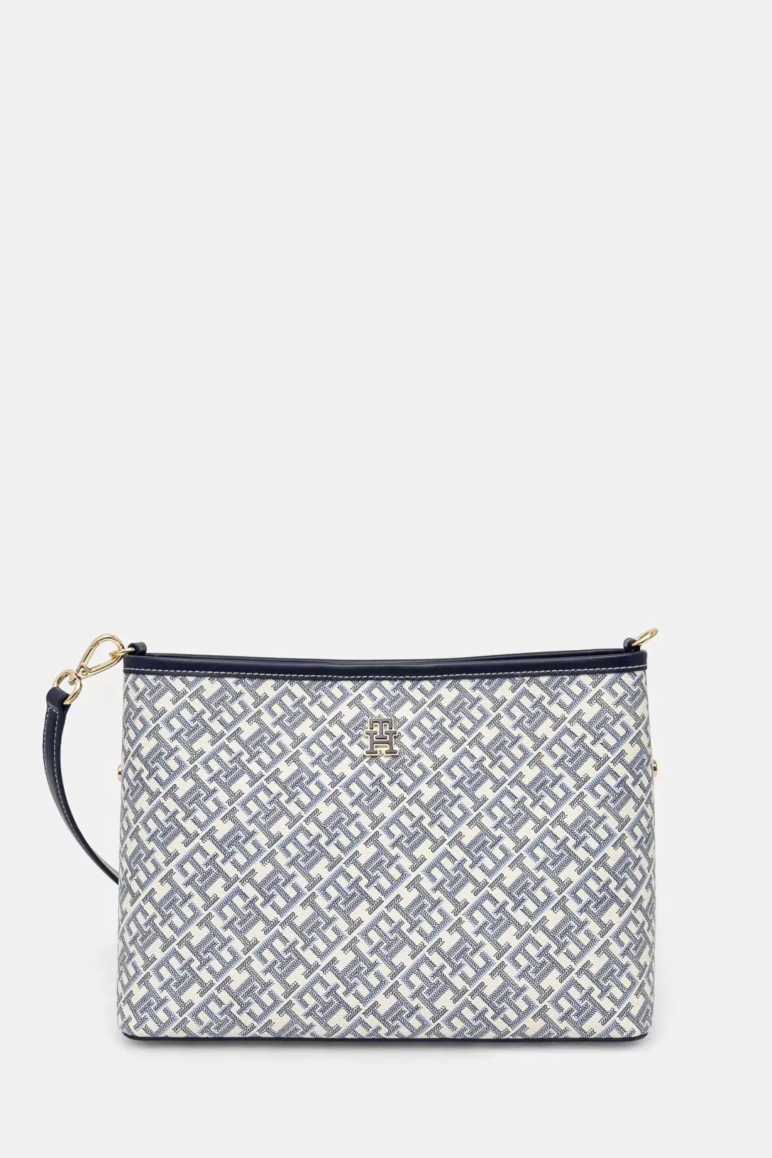 Tommy Hilfiger Large Women’s Bag with Logo Print – 100% Polyurethane, Spring/Summer Handbag