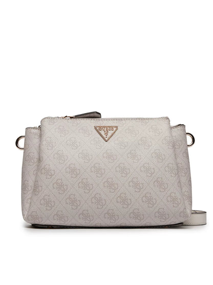 Guess Women’s Pink Printed Handbag with Detachable Shoulder Strap – Stylish & Versatile