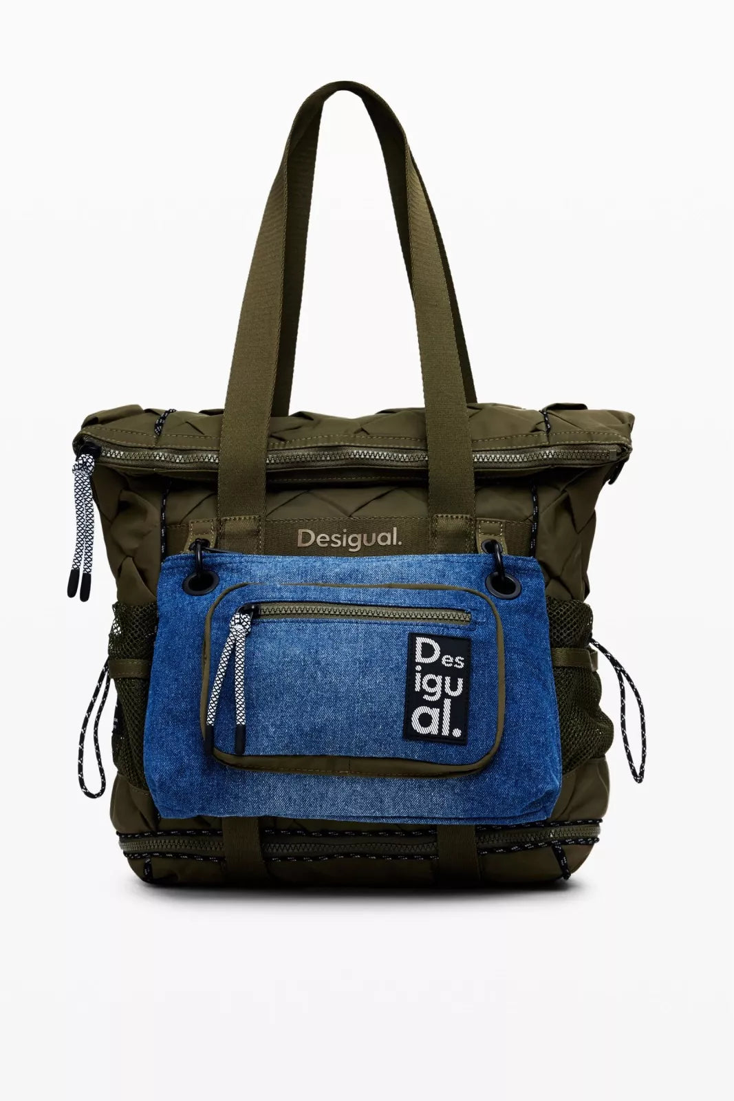 Desigual Women’s Green Handbag with Zip Closure