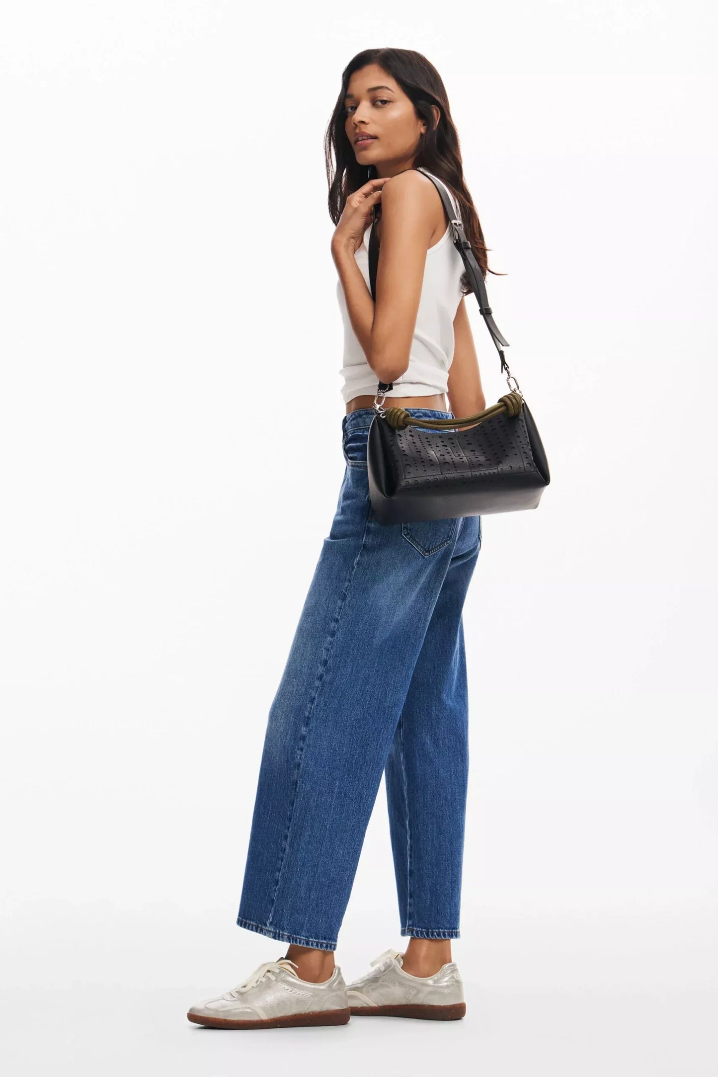 Desigual Women’s Black/White Handbag with Shoulder Strap – Fall/Winter Collection