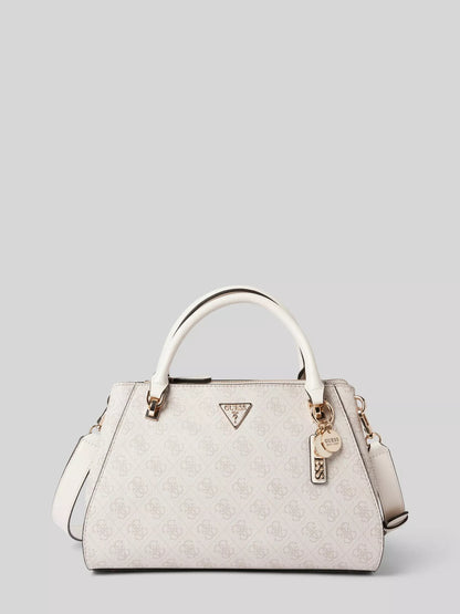 GUESS Women’s Pink Printed Handbag with Detachable Shoulder Strap – Stylish & Versatile