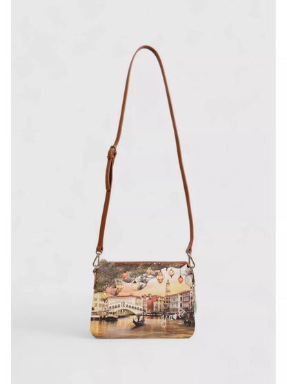 Y Not? Red & Beige Printed Women’s Shoulder Bag – Chic Fall/Winter Accessory
